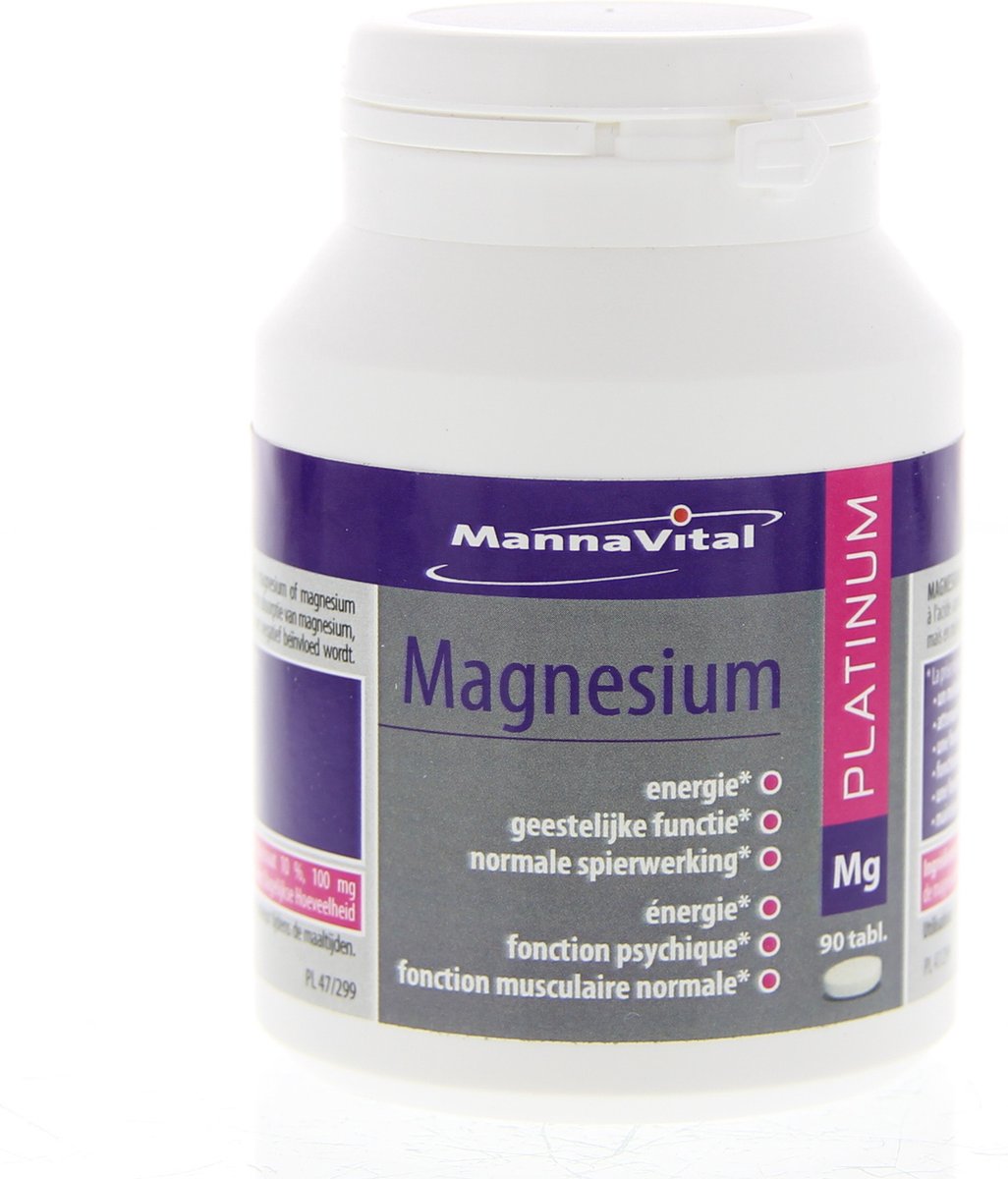 Goedkoopste Mannavital Magnesium Platinum 90 tabletten