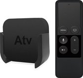 WiseGoods Luxe Apple TV Wandbeugel & Afstandsbediening Cover - Muurbevestiging - Remote Control - Accessoires Apple TV - Zwart