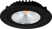 Profolux B.V. - LED inbouwspot zwart - 5W Dimbaar - Zaagmaat 75mm Buitenmaat 85mm