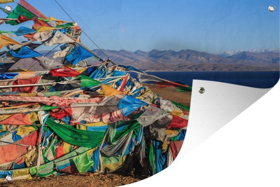 Lot De 20 Drapeaux De Prière Tibétains Bouddhistes D'extérieur En Satin