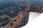 Muurdecoratie Luchtfoto van de Franse stad Nantes - 180x120 cm - Tuinposter - Tuindoek - Buitenposter