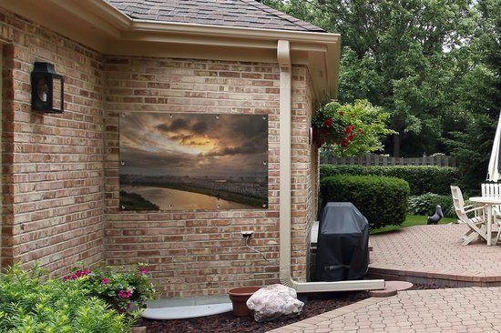 Nuage coloré sur Nanning en Chine affiche de jardin 120x80 cm - Toile de jardin / Toile d'extérieur / Peintures pour l'extérieur (décoration de jardin)