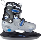 Nijdam Ice Hockey Skate Junior Ajustable - Hardboot - Zwart/ Blauw - 30-33