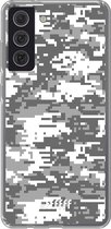 6F hoesje - geschikt voor Samsung Galaxy S21 FE -  Transparant TPU Case - Snow Camouflage #ffffff