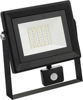 LED Bouwlamp 30 Watt met sensor - LED Schijnwerper - Pardus - Helder/Koud Wit 6400K - Waterdicht IP65