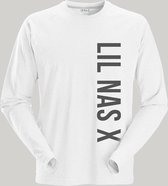 Lil Nas X Longsleeve shirt -S- Vertical Text Wit