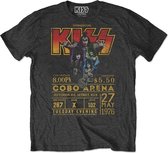 Kiss Heren Tshirt -2XL- Cobo Arena '76 Eco Zwart