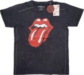 The Rolling Stones Heren Tshirt -L- Classic Tongue Zwart