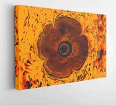 Creative ebru art background with abstract paint. Marbling texture floral patterns  - Modern Art Canvas - Horitonzal - 1888427773 - 50*40 Horizontal