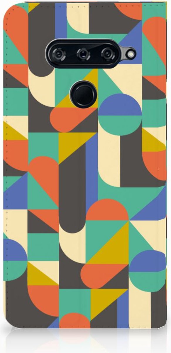 LG V40 Thinq Hoesje met Magneet Funky Retro