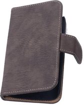 Mobieletelefoonhoesje.nl - Huawei Ascend G610 Hoesje Hout Bookstyle Donker Bruin