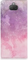 Sony Xperia 10 Plus Bookcase Pink Purple Paint