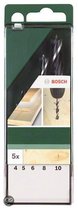 Bosch - 5-delige houtspiraalborenset 4,0; 5,0; 6,0; 8,0; 10,0 mm