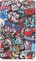 Shop4 - Samsung Galaxy Tab A 8.0 (2019) Hoes - Smart Book Case Graffiti
