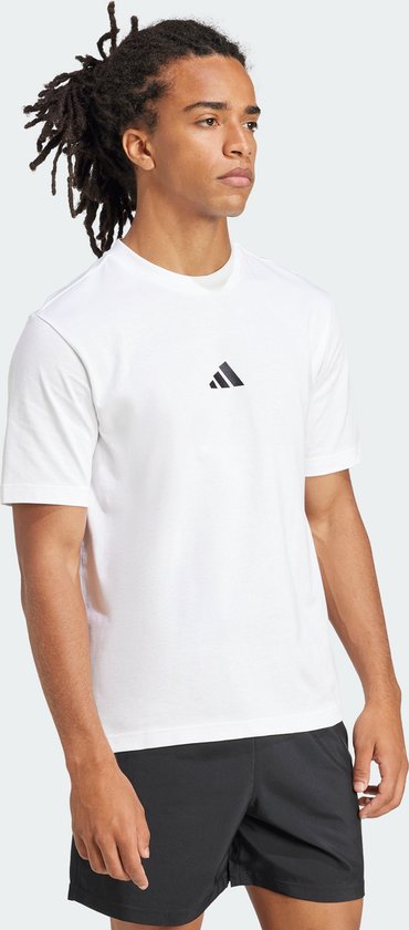 adidas Sportswear T-shirt jersey petit logo Essentials - Hommes - Blanc - XL
