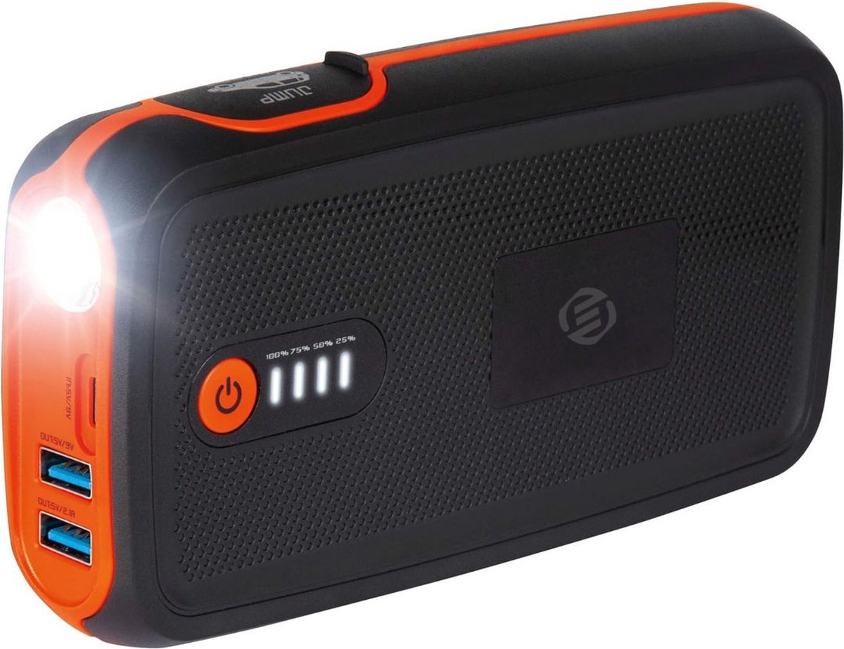 Equivera Jumpstarter voor Auto - Accu Booster - Acculader voor Auto - Starthulp voor Auto - Acculader - Auto Acculader - Accu Booster voor Auto - Nooit meer zonder lege accu!