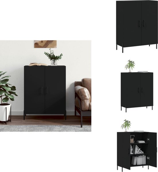 vidaXL Dressoir 100x36x60 cm bewerkt hout gerookt eikenkleurig, kast, opbergkast, houten kast, wandkast, ladekast, bijzetkast, opslagkast, kasten