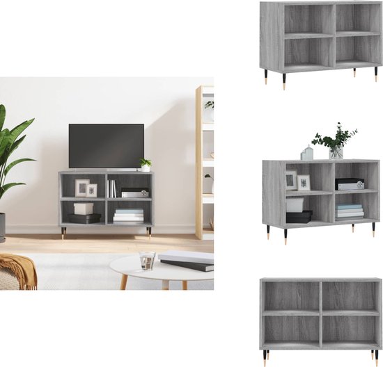 vidaXL Tv-meubel 103,5x30x50 cm bewerkt hout grijs sonoma eikenkleurig