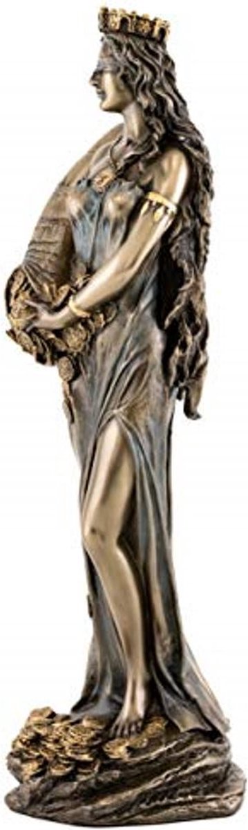 Marmeren standbeeld van Lakshmi, hindoegodin van het geluk, tempelidool (45 CM) - Nederland