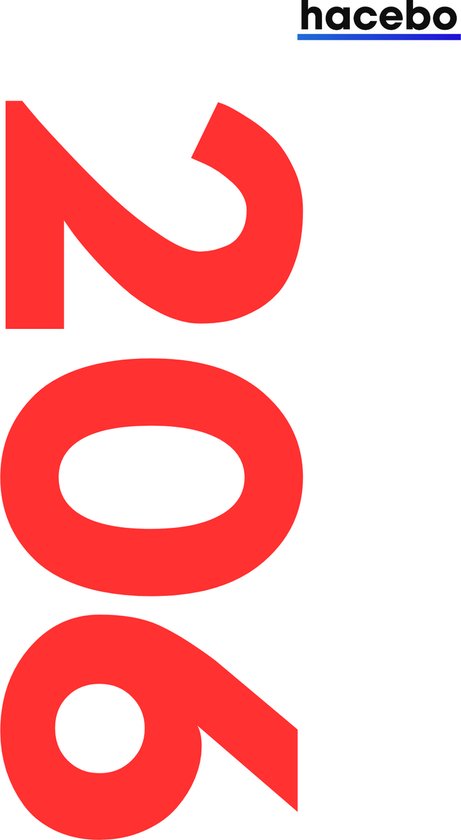 Cijfer Sticker - Helder rood - 9CM - Container sticker - 1 Stuks - 206 ...