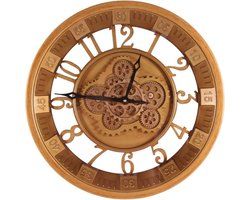 Baroque - Klok - Wandklok Marble Hill 46 cm - Goud - Rond - Metaal - 46x46x7 - Iron+glass