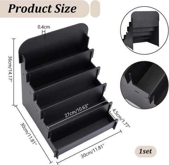 FINGERINSPIRE Houten Kaart Display Stand Rechthoek Hout Ansichtkaarten Display Houder Citroen Chiffon Kaarten Droogrek Display Draagbare Houten Slotted Kaarthouder Stand voor Wenskaart Ansichtkaarten