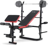 Bol.com Multifunctionele trainingsbank inklapbaar verstelbaar met beencurler - huishoudelijk fitnessapparaat voor kniebuigingen ... aanbieding