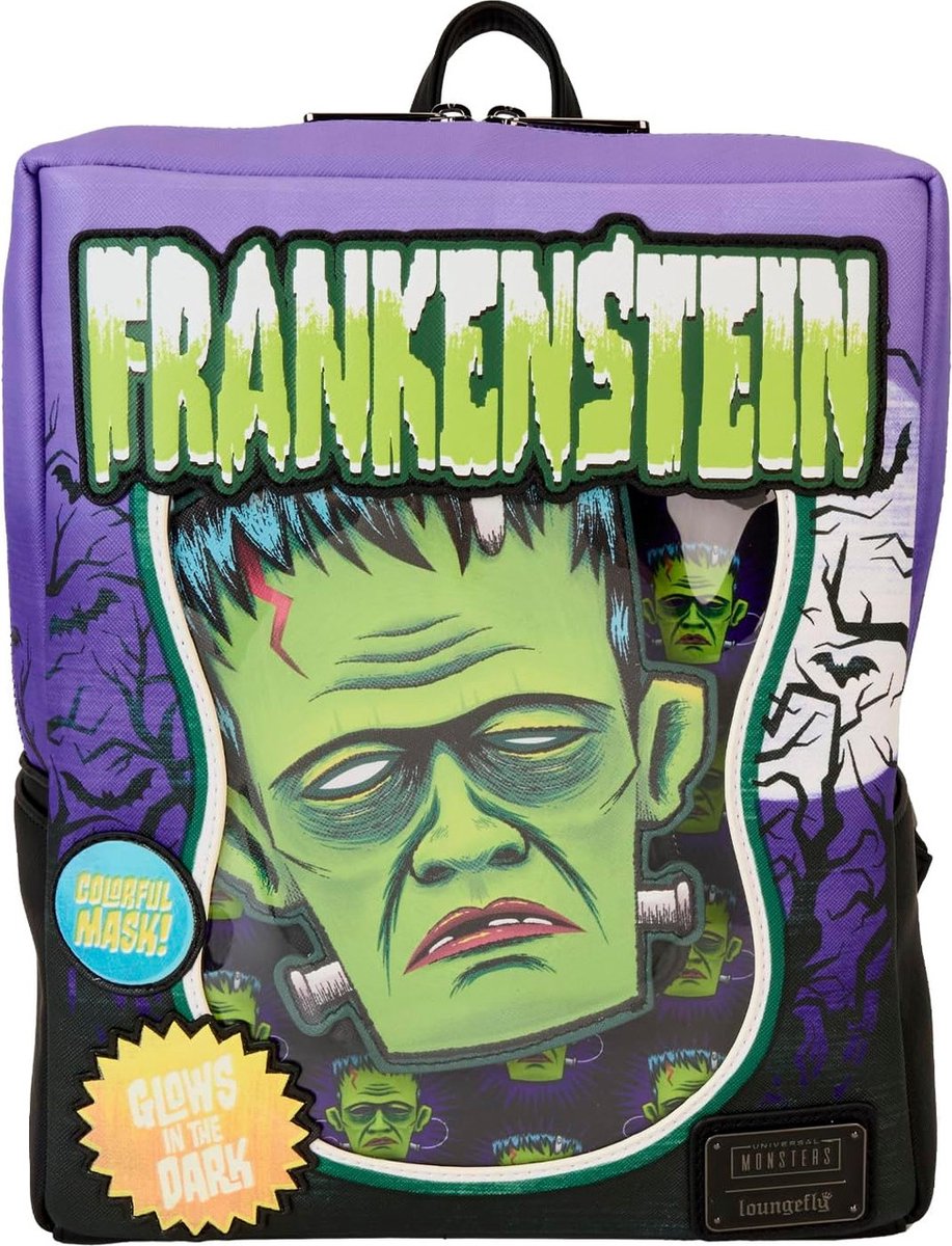Loungefly Frankenstein Neon Mask Universal Monster Rugzak