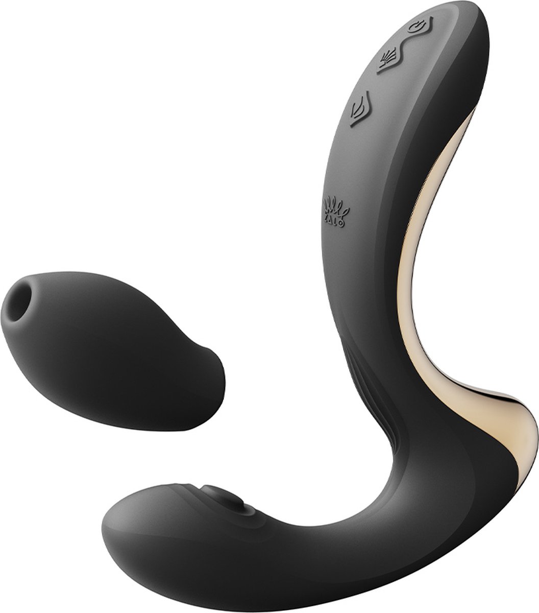 Goedkoopste Zalo - Talis - G-Spot Pulsewave Vibrator met Zuigfunctie en Verwarmfunctie - Zwart