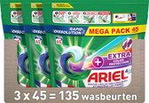 Bol.com Ariel 4in1 PODS Wasmiddel Pods + Extra Kleurbescherming en Vezelbescherming- 3 x 45 Wasbeurten aanbieding