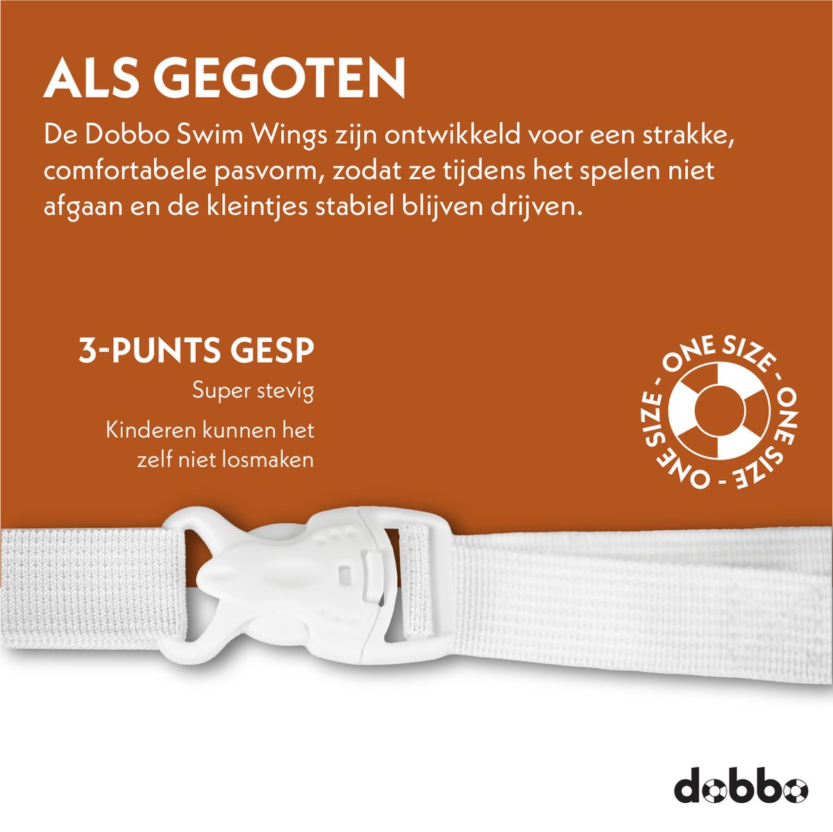 DOBBO Terra - Puddle Jumper - Zwembandjes - Zwemvest - Zwemvleugels - voor Kind van 2 tot 6 jaar - Rusty Orange — afbeelding 6