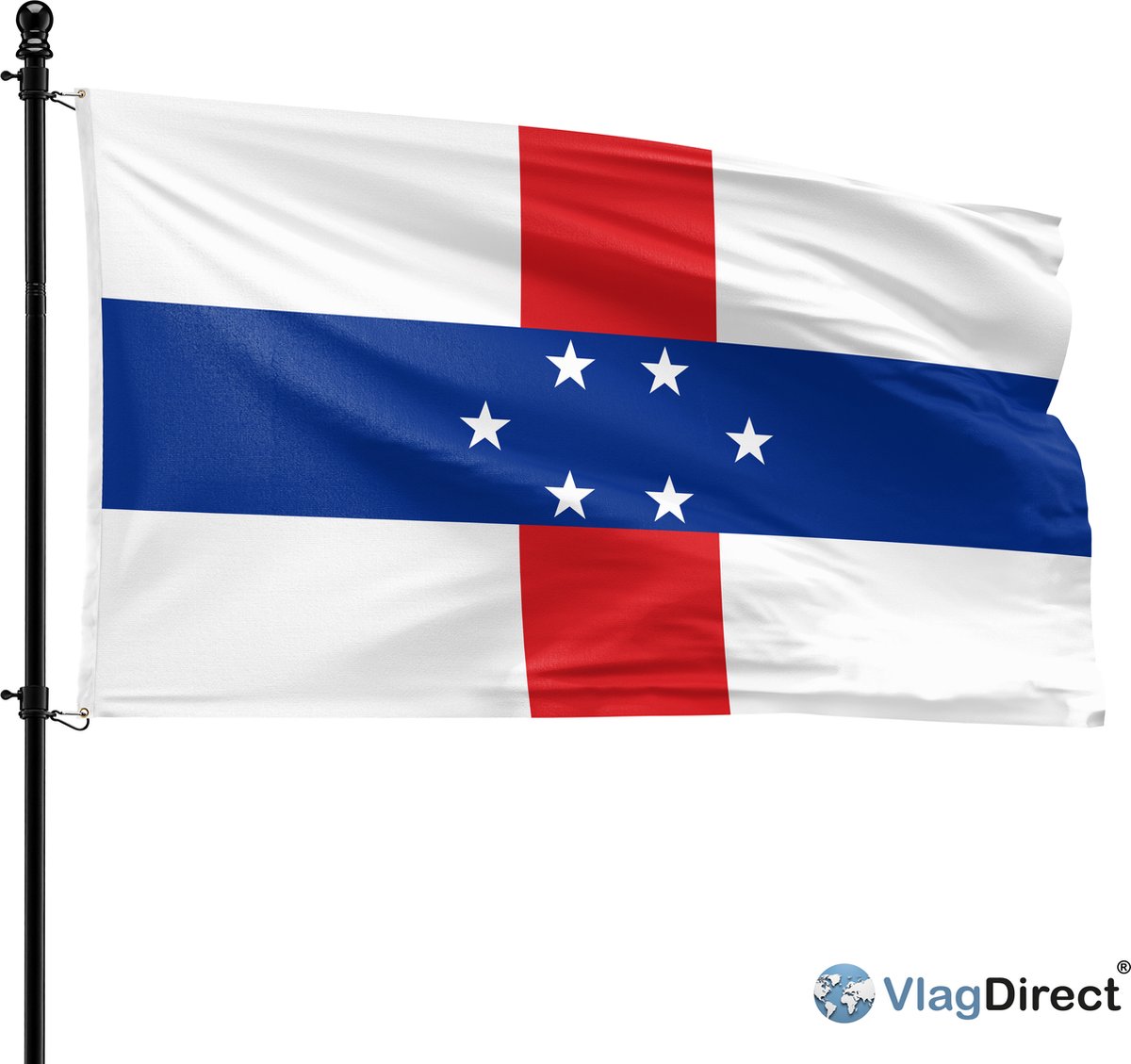 VlagDirect - Antilliaanse vlag - Nederlandse Antillen vlag - 90 x 150 cm.