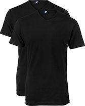 Alan Red T-shirts Vermont (2-pack) - extra lang - V-hals - zwart -  Maat XL