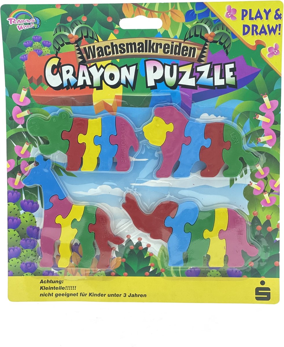 Rainbow world Waskrijtjes Puzzel Dieren