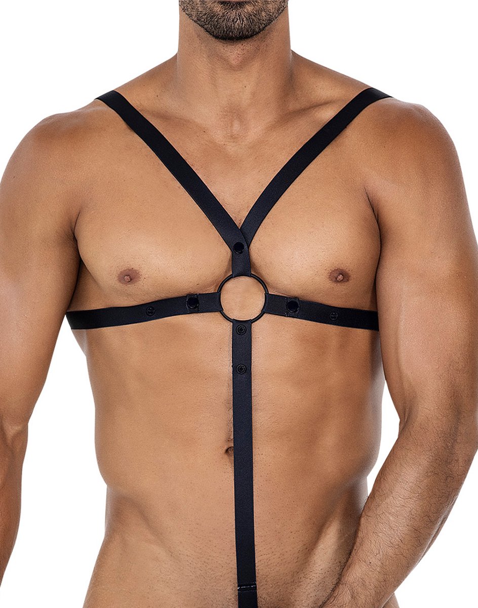 Goedkoopste H4RNESS by C4M - C-Ring Gekruist Harnas - Zwart