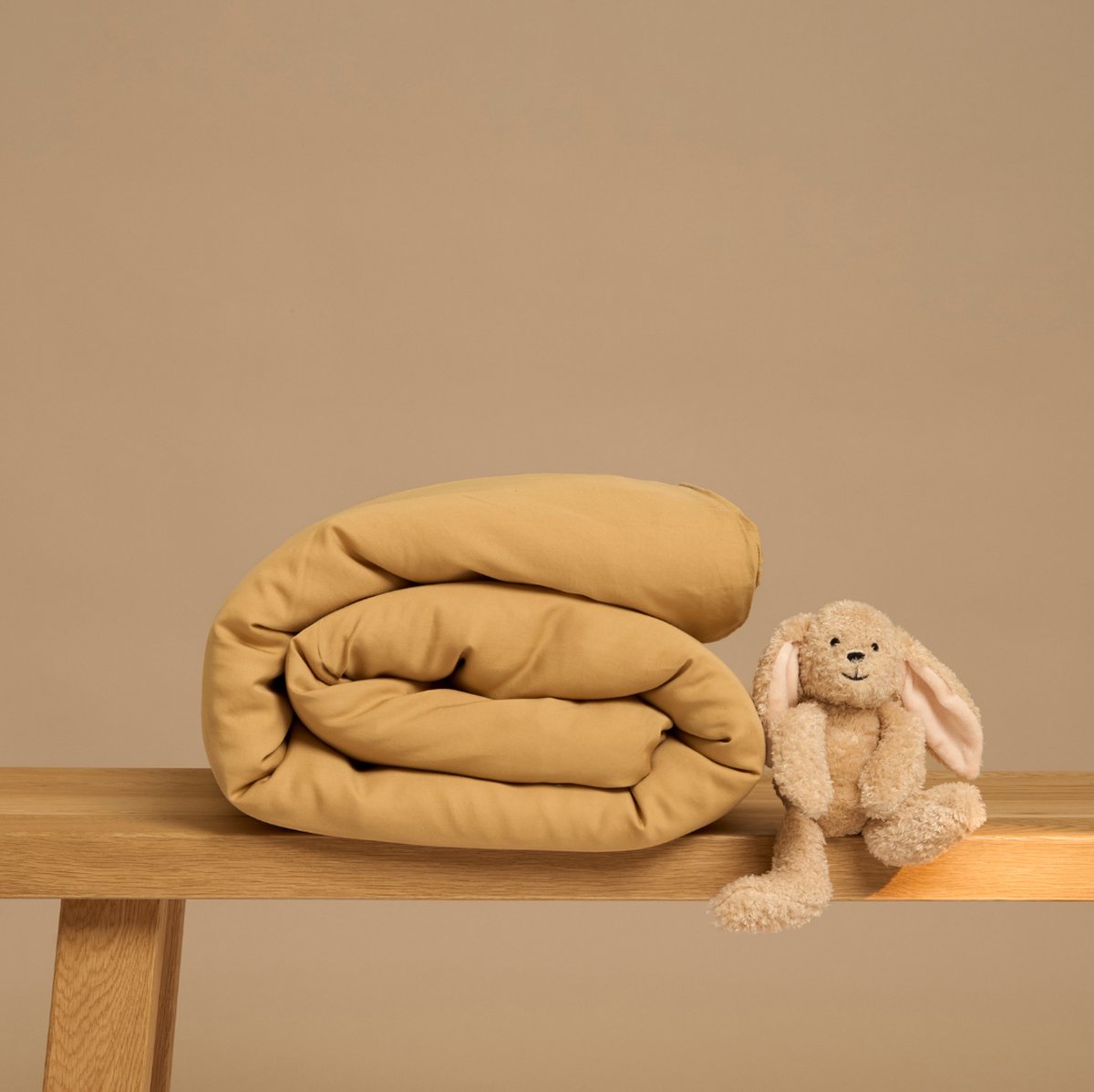 Coco & Cici - Kids - TENCEL Twill Dekbedovertrek okergeel - 100x135 (zonder kussensloop)