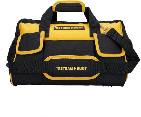 Gereedschapstas, Heavy Duty Tools Opbergtas met brede open mond, multifunctionele gereedschappen Tote, Tool Bag Organizer voor thuis DIY & apparatuur Opslag met schouderriem