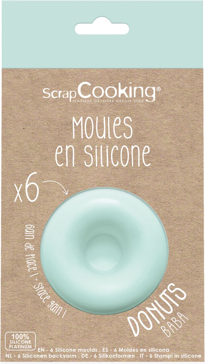ScrapCooking Siliconen Bakvorm Donuts set/6