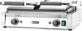 Bol.com Hendi Contactgrill Horeca - Professionele Panini Grill - Dubbel model - Gegroefd/Gegroefd - 57x37x(H)21cm aanbieding