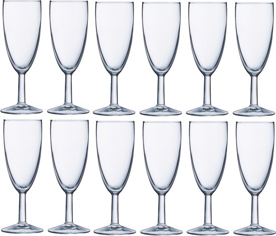 Set de 36 verres à champagne transparents 150 ml