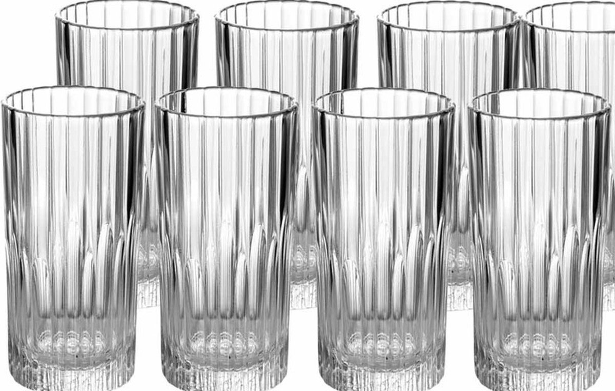 Duralex Longdrinkglazen Manhattan - 12x stuks - glas - 305 ml - Koffie/thee glazen