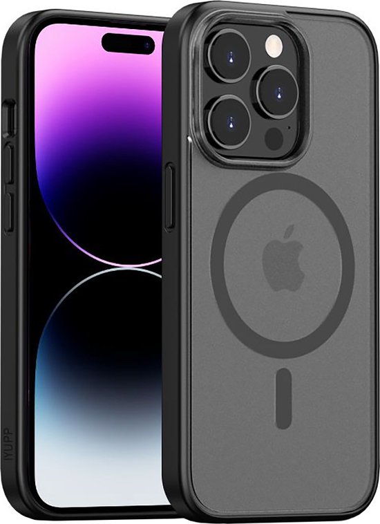 Coque IYUPP - Convient pour Apple iPhone 16 Pro - Zwart - Convient pour MagSafe