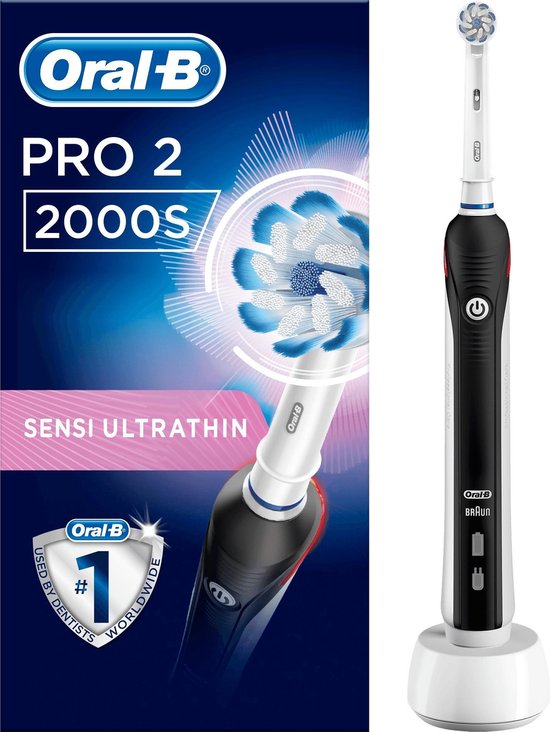 Oral-B Pro 2 2000S Sensi Ultrathin - Elektrische tandenborstel - Zwart |  bol.com
