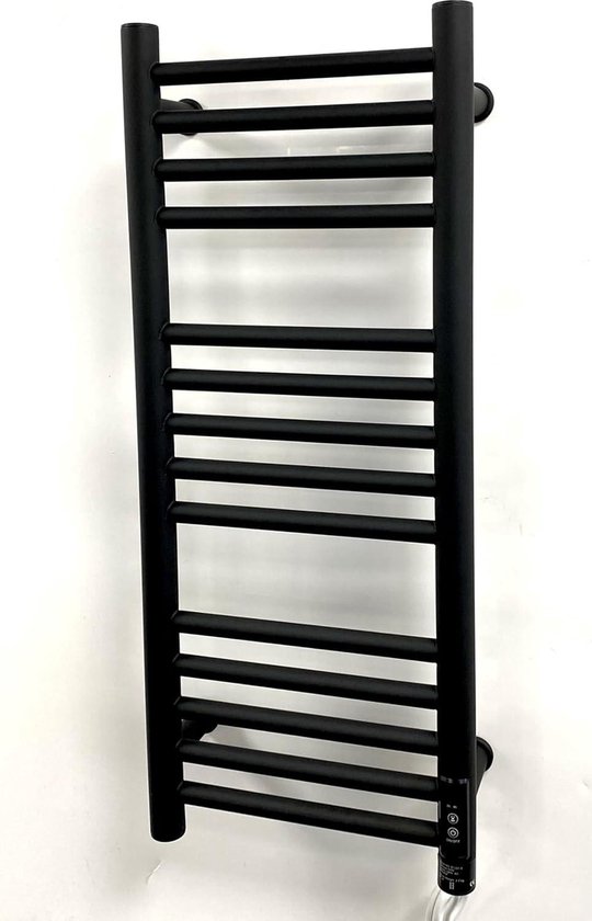 Handdoek Rek Radiator Handdoekrek Radiator Elektrisch Verwarmd - Zwart - 300x720mm - Met ...
