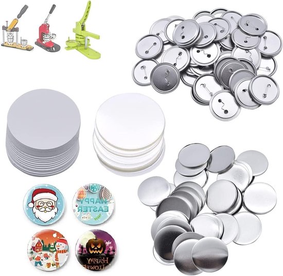 Button blanks DIY Pins Buttons Design set van 100 - badge buttonset pin ...