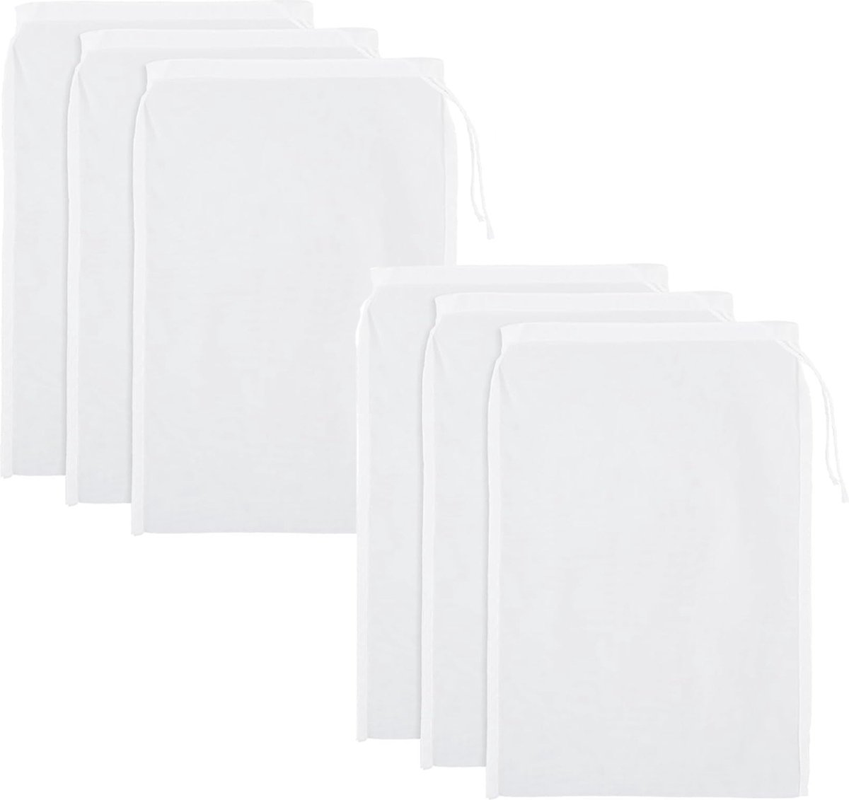 6 stuks Kaasdoek Passeerdoek Neteldoek Passeerzeef Notenmelkzak Zeefdoek 100 mesh 20*30cm Sojamelk filterzak voor amandelmelk sap kaas en Griekse yoghurt Gemaakt van nylon Herbruikbaar
