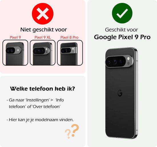 Coque pour Google Pixel 9 Pro Coque en Siliconen avec Protecteur d'écran - Coque pour Google Pixel 9 Pro Cover Back Case - Transparent