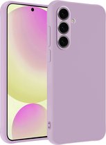 Hoesje Geschikt voor Samsung S24 FE Hoesje Siliconen Case - Hoes Geschikt voor Samsung Galaxy S24 FE Hoes Siliconen - Lila
