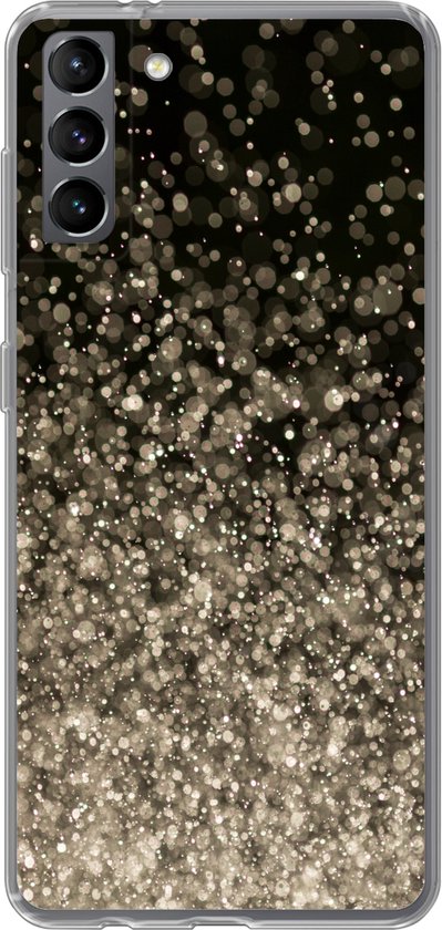 Coque Samsung Galaxy S21 Plus - Fond Foncé Pailleté - Siliconen - Noël - Cadeaux - Cadeaux Chaussures