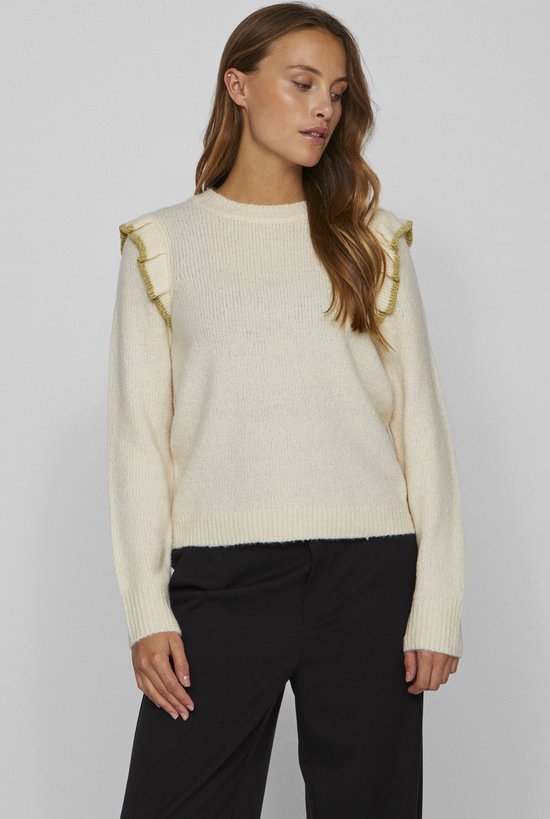 Pull en maille fine beige col V Vila - taille S - Vêtements Pull en maille fine beige col V Vila - taille S - Vêtements